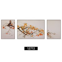 事事如意装 12772-1/12772-2/12772-3 40*60/80*60/40*60动感银框棉麻油画布画面AA