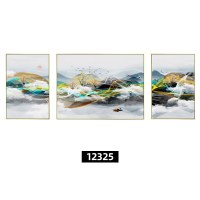 新中式沙发背景 12325-1/12325-2/12325-3 40*60/80*60/40*60尊贵黑框AA纹理油画布