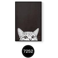 喵控 现代简约创意组合宠物猫咪装饰画客厅壁画墙面 7252 40*60深木框油画布画面AA(单幅价格,多幅请使用购物车)