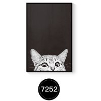 喵控 现代简约创意组合宠物猫咪装饰画客厅壁画墙面 7252 60*80深木框油画布画面AA(单幅价格,多幅请使用购物车)