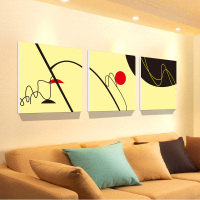 抽象装饰画现代简约无框画创意个性客厅挂画卧室壁 TB-0208 70*70(建议3-4米墙面)一套三幅的价格25mm厚板
