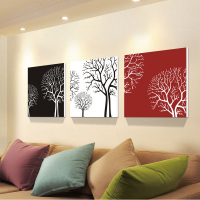 抽象装饰画现代简约无框画创意个性客厅挂画卧室壁 TB-0211 60*60(建议2-3米墙面)一套三幅的价格25mm厚板