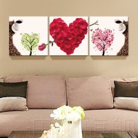 客厅装饰画 沙发背景白墙 现代简约新中式三联无 tb-0178 80*80(建议3-4米墙面)25mm厚板一套三幅的价格