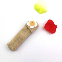 24只双层针织桌椅脚套桌椅腿套茶几脚套椅子脚套凳子脚套凳子脚垫 翻边米色24只