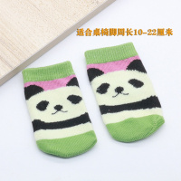 24只椅子脚套凳子腿保护套双层针织加厚餐桌腿桌椅实木防磨垫 绿色熊猫24个