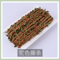 DIY彩色藤条20米创意装饰品绳子树叶混织森林系列小清新树叶麻绳 藤条驼色20M
