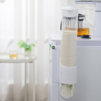 一次性杯子架自动取杯器纸杯架挂壁式家用饮水机放水杯的置物架子