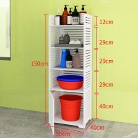 厕所置物架大号马桶洗手台收纳架卫生间柜洗衣机浴缸旁用品用具架 150*50*40带门款(可放36cm直径内桶)