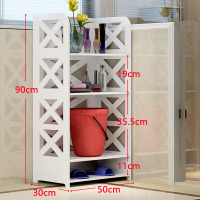 厕所置物架带顶板卫生间多层落地收纳浴室洗手间洗护用品架简约 905030(可放鞋+35cm水桶)