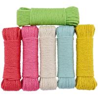 6mm彩色麻绳手工编织材料绳diy复古麻线绳装饰麻绳子儿童绳捆绑绳 200米(请备注颜色)