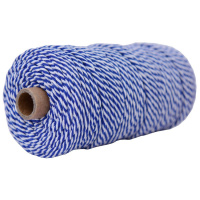 3mm彩色棉线绳diy手工编织双色包装绳编织挂毯绳绳子捆绑绳装饰绳 湖蓝