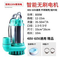 闪电客直流潜水泵12V 48V 60伏家用高扬程抽水泵农用农业灌溉电瓶车 ZQB48v-60v(800W10米电线)