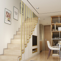 简约现代楼梯扶手室内创意阁楼别墅围栏闪电客防护栏杆北欧铁艺家用 圆管Z字型(每米)