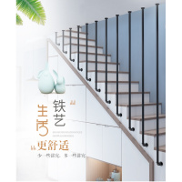 简约现代楼梯扶手室内创意阁楼别墅围栏闪电客防护栏杆北欧铁艺家用 纳米金(每米)