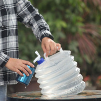 户外PE食品级折叠饮水桶10L升闪电客便携自驾野营水龙头密封居家储水箱 10升