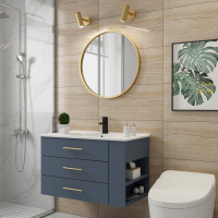 卫浴欧式橡木浴室柜组合落地式洗漱台面盆池卫生间洗手洗脸盆镜柜