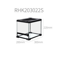 爬虫饲养箱蜥蜴刺猬乌龟守宫闪电客玻璃缸雨林缸蛇仓鼠 角蛙缸 20x30x22cm[前开门独特方式]