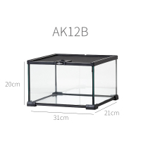爬虫饲养箱蜥蜴刺猬乌龟守宫闪电客玻璃缸雨林缸蛇仓鼠 角蛙缸 31x21x20cm[角蛙高性价比]