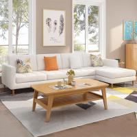 家居北欧闪电客风布艺沙发组合小户型实木沙发简约现代客厅整装沙发