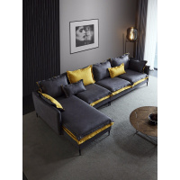 科技布沙发闪电客 意式轻奢客厅家具组合北欧简约小户型贵妃位 布艺沙发