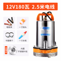 抽水泵12V直流潜水泵农用灌溉48V水泵电动车家用60V小型抽水机闪电客泵 12V(180W)2.5米线