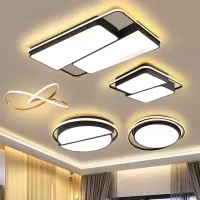客厅灯简约现代大气 年 套餐组合led吸顶灯饰卧室餐厅灯具闪电客吸顶灯
