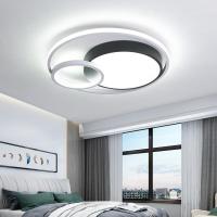 圆形卧室灯吸顶灯简约现代家用led主卧灯温馨浪漫北欧创意房间灯闪电客吸顶灯