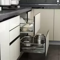 科柏全屋定制现代简约开放式整体厨房柜组装厨房橱柜定制厨柜定做闪电客橱柜 凡星木生态板柜体+石英石台面 1米