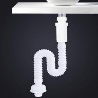 面盆闪电客台盆下水管洗手池洗脸盆S弯下水软管排水管加长 内置-臭芯面盆-臭下水管[送生料带]