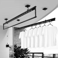 升降晾衣架闪电客阳台手摇晾衣杆三杆式室内自动家用凉晒衣架晒被子