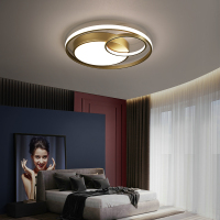 轻奢主卧室灯led吸顶灯饰圆形房间闪电客客厅简约现代大气创意北欧灯具