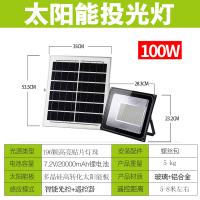 太阳能灯户外家用 亮庭院灯闪电客新农村照明 壁灯led感应围墙灯 120W太阳能投光灯[智能光控+遥控]