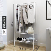 衣架落地简易衣帽架厅卧室内闪电客挂衣服架子家用晾衣架多功能置物架 A款-白色