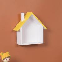 风幼儿园墙壁装饰挂件客厅闪电客卧室饰品墙上置物架儿童房装饰品 黄色屋顶 1层