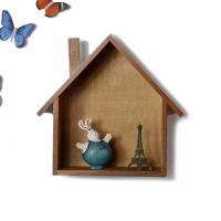 风幼儿园墙壁装饰挂件客厅闪电客卧室饰品墙上置物架儿童房装饰品 旧木色 1层