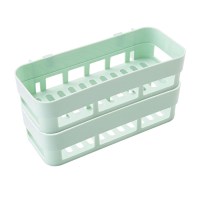 挂件澡堂自粘浴池厕所挂架厨卫沐浴置物架面巾化妆品浴室牙膏悬挂 北欧绿2个装