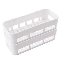 挂件澡堂自粘浴池厕所挂架厨卫沐浴置物架面巾化妆品浴室牙膏悬挂 白色2个装