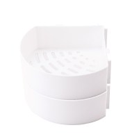 挂件澡堂自粘浴池厕所挂架厨卫沐浴置物架面巾化妆品浴室牙膏悬挂 三角形白2个装