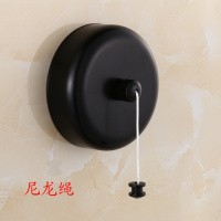 免邮金色可伸缩墙上晾衣绳闪电客不锈钢隐形壁挂酒店 浴室阳台晾晒衣架 神秘黑尼龙绳(打孔/免打孔)