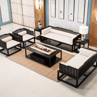 新中式沙发现代简约禅意茶几电视柜客厅组合白蜡木整装