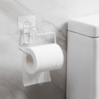 卫生间厕所纸巾架免打孔简约铁艺卷纸架 闪电客厨房抹布汤勺挂架直。