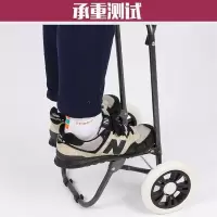大号两用卖菜行礼外出推车购物拉杆车纯净水桶手拉车楼梯老人家用 藏青条纹+跑车轮