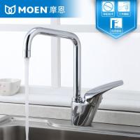 摩恩(MOEN)85210 铜体冷热厨房水洗菜盆龙头厨房水龙头 360°可旋转 85210实体店同款