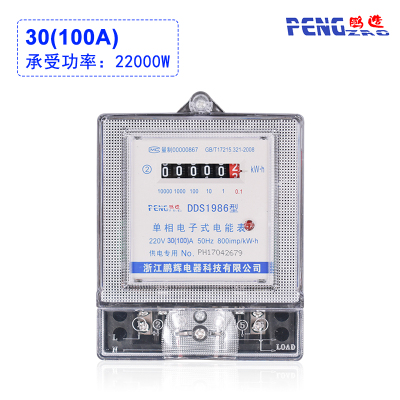 计量单相电子式电表出租房家用220v电度表插座式空调专用电表 哈型升级款30(100)