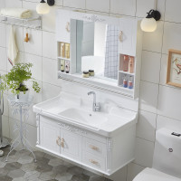 浴室柜组合卫浴柜吊柜简约欧式面盆柜组合洗手台盆柜洗漱台卫生间