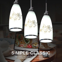 餐厅灯三头现代简约创意led吧台饭厅餐桌灯具个性单头餐吊灯
