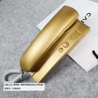 楼宇对讲电话机单元铃家用老式禁对讲室内机2456线 4线直按话机[金色]