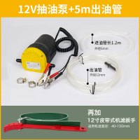 抽机油泵电动小型12V换机油工具神器汽车自助保养柴油液压油齿轮 电动12V夹子款+5米管子+扳手