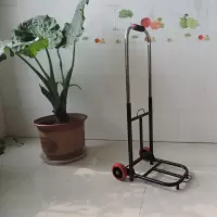 闪电客载重王折叠行李车手拉车便携购物车拉货车拉杆车拖车手推车小拉车 加厚中圆PU轮+送绑绳