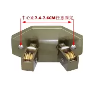万向轮闪电客升降晾衣架配件转角器阳台双杆自动摇手滑轮顶轮转向轮 8118香槟色